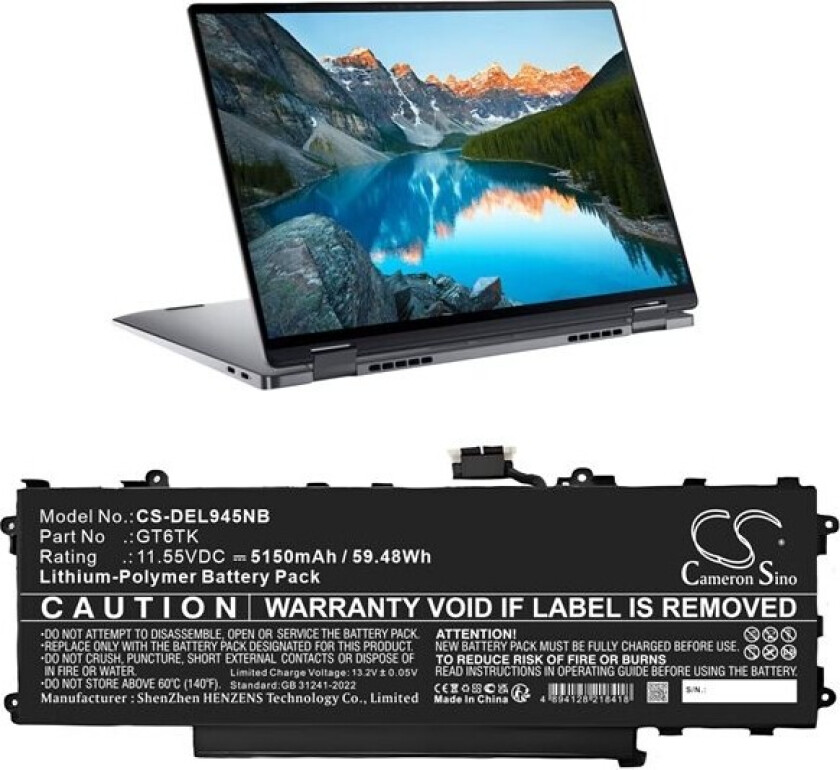 Batteri til bærbar PC for DELL Latitude 9440 2-i-1, Latitude 9450 2-i-1