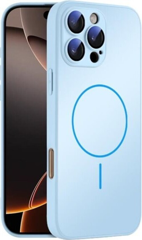 Bakdeksel i herdet glass med MagSafe for iPhone 16 Pro - Lyseblå