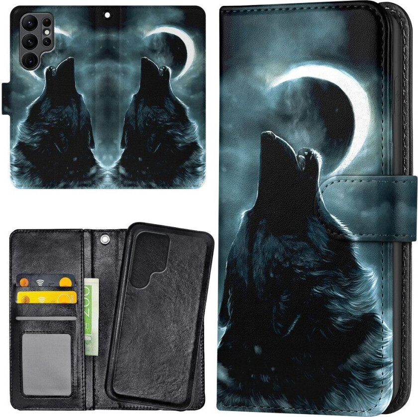 Samsung Galaxy S24 Ultra - Lommebok Deksel Wolf