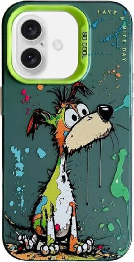 IPhone 16 Plus bakdeksel - Oljemaleri hund