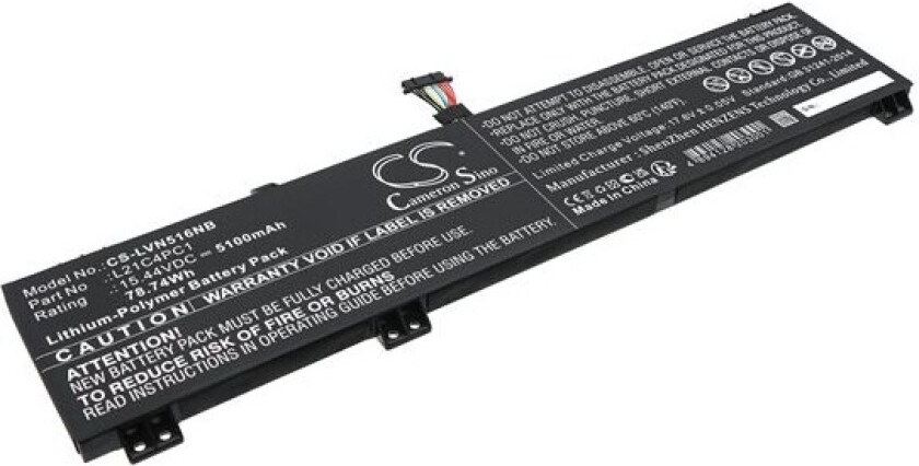 Batteri til bærbar PC for Lenovo Legion 5 Pro 16IAH7H 82RF005PID og andre.