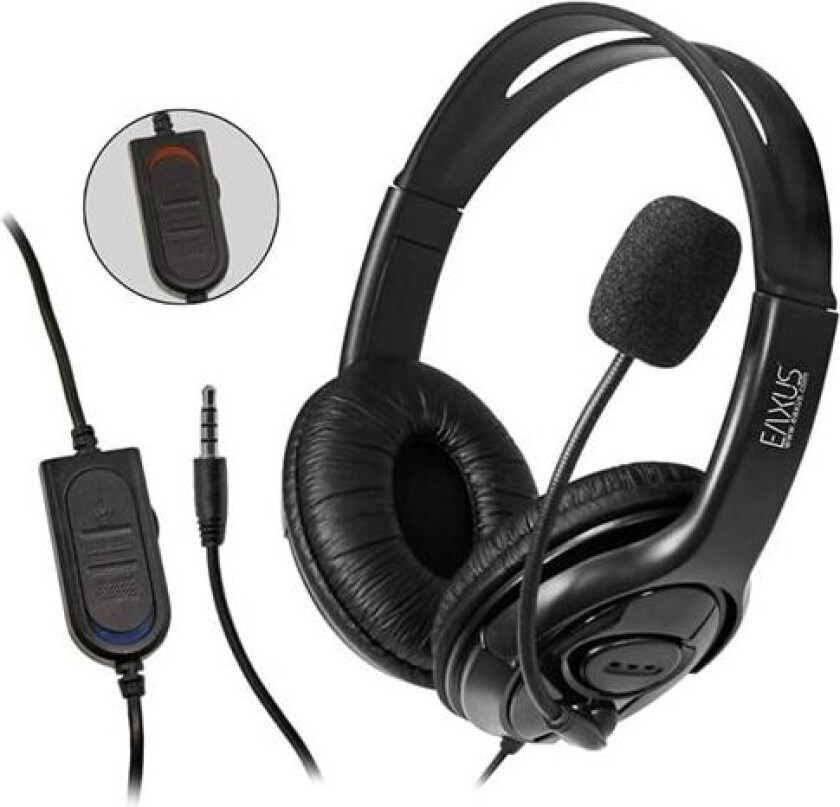 Gaming Headset med mikrofon - Svart