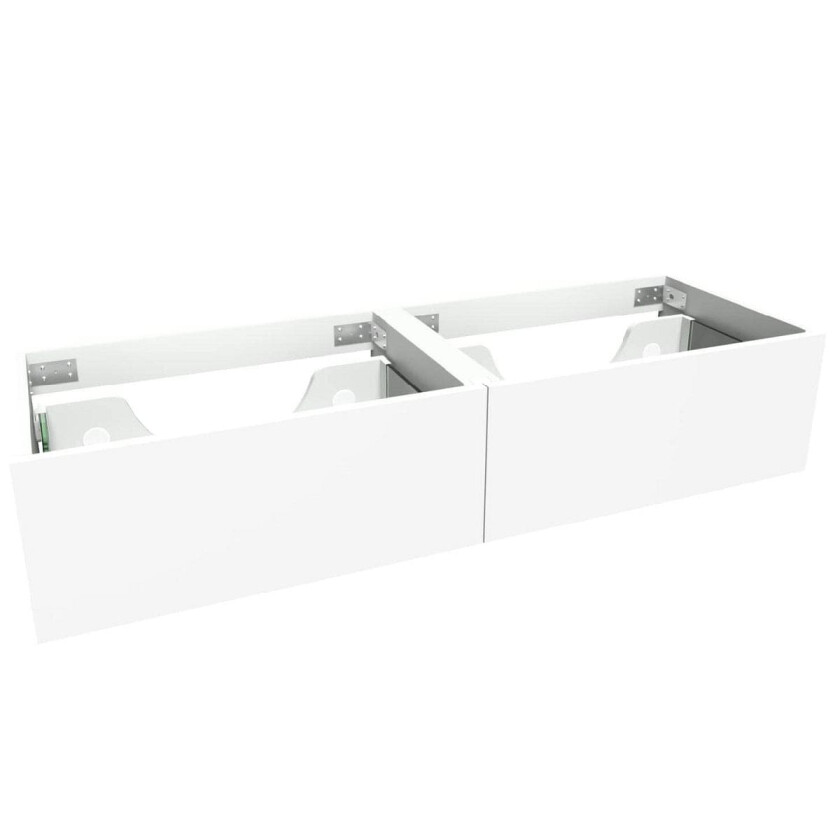 VikingBad Mie Demi Servantskap Slett dobbel - Hvit Matt