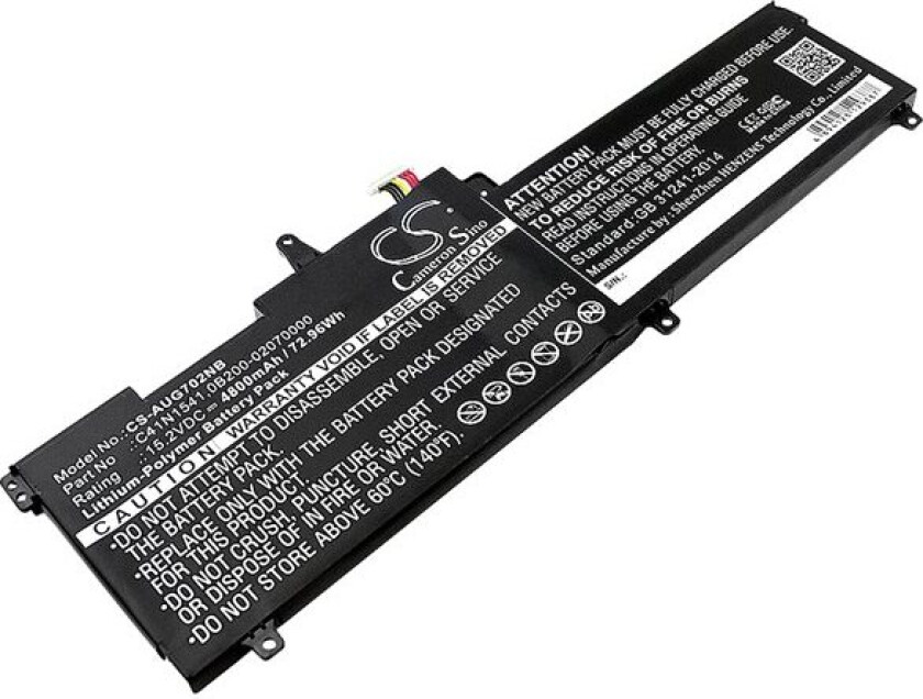 Batteri til bærbar PC for Asus GL702, GL702VT, GL702VM og andre.