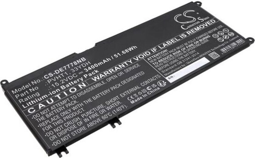 Batteri til bærbar PC for DELL Inspiron 7778, Inspiron 17 7778 og andre.