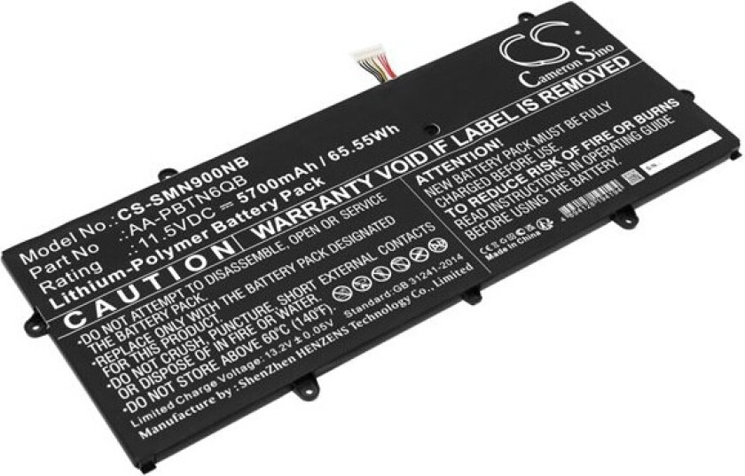 Batteri til bærbar PC for Samsung NP900X5N-K07HK, NT900X5N-K29S og andre.