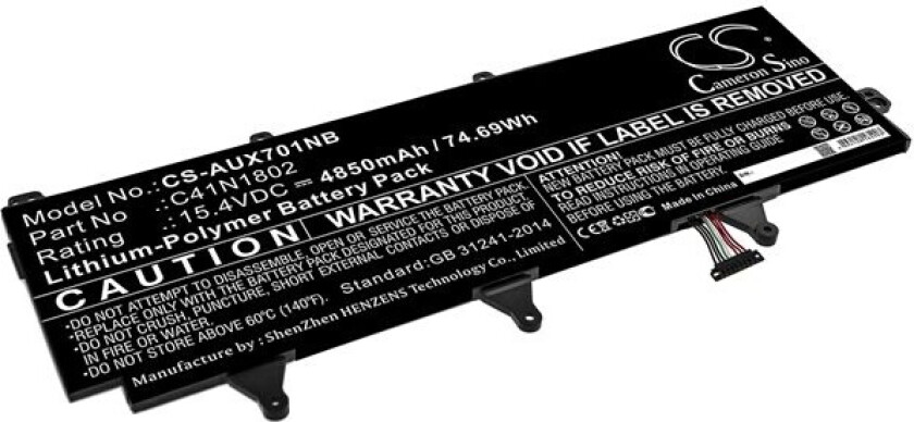 Batteri til bærbar PC for Asus ROG GX701GVR-EV001T, GX701GX-EV081T og andre.