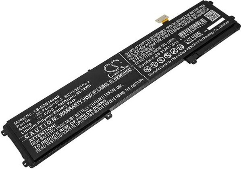 Batteri til bærbar PC for Razer Blade 14, RZ09-01953E72-R3U1 og andre