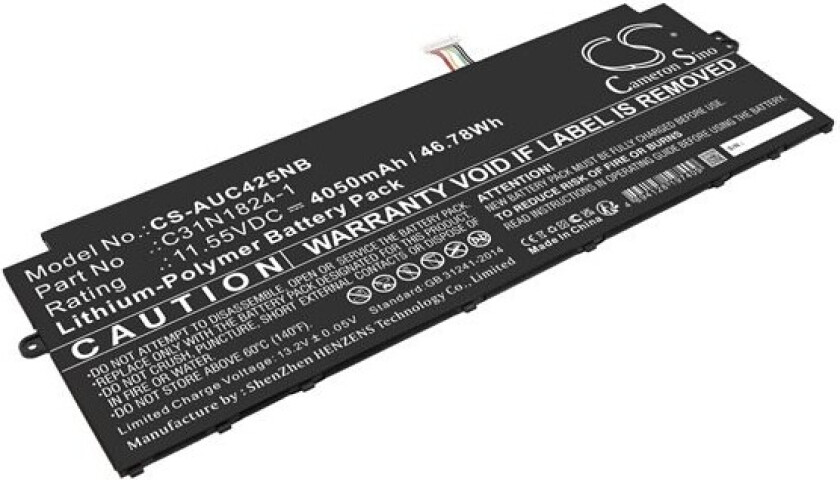 Batteri til bærbar PC for Asus Chromebook C425TA-H50041, Chromebook C433TA og andre.