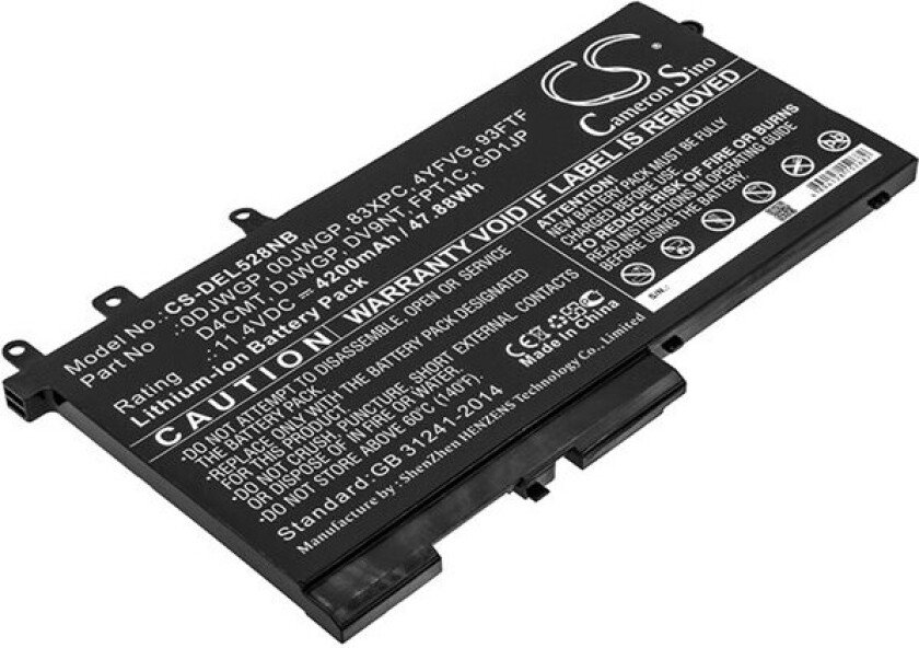 Batteri til bærbar PC for DELL Latitude 12 5290, Latitude E5288 og andre.