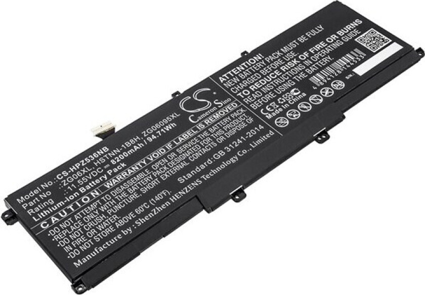 Batteri til bærbar PC for HP ZBook Studio G5, ZBook Studio G5 2ZC52EA og andre
