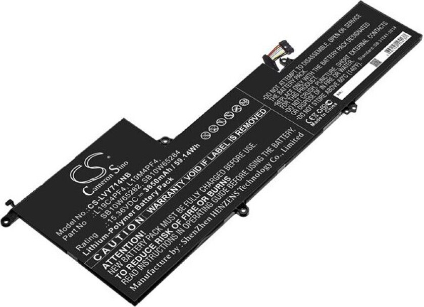 Batteri til bærbar PC for Lenovo Yoga 7 Slim 14ARE05, Yoga Slim 7-14ARE og andre.