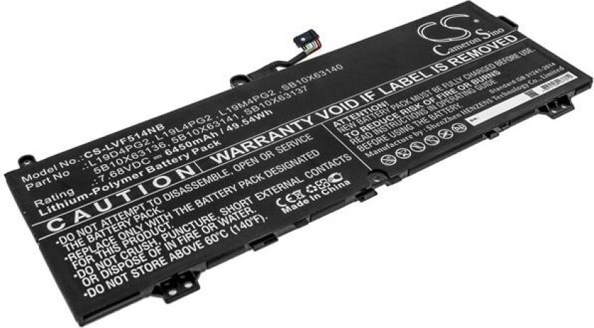 Batteri til bærbar PC for Lenovo IdeaPad Flex 5 1470 og andre.