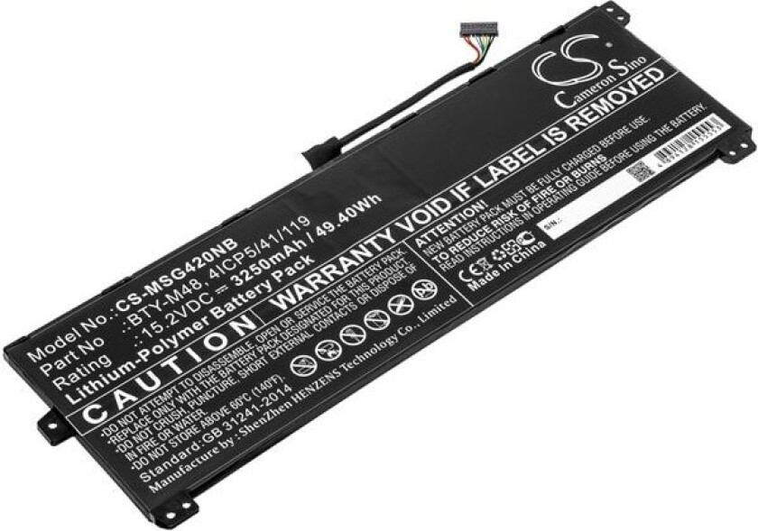 Batteri til bærbar PC for MSI PS42 8RC-027tw, PS42 8RB/8M, PS42 8M-416th og andre.