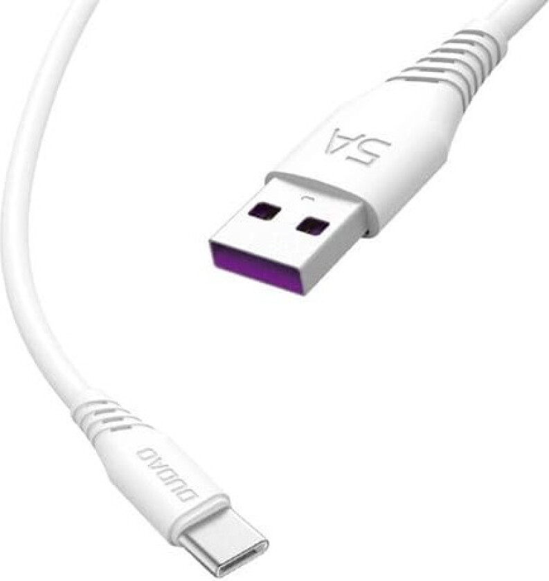 USB-kabel USB til USB-C 5A 2 m - hvit