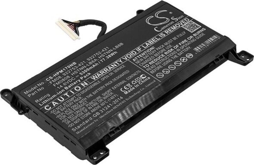 Batteri til bærbar PC for HP Omen 17-AN004NO, Omen 17-AN008NC og andre