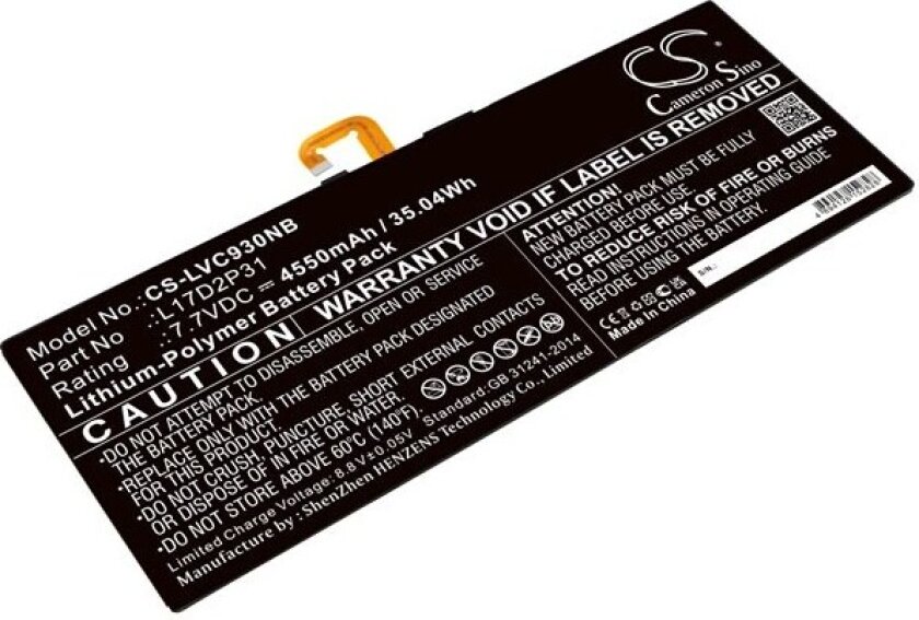 Batteri til bærbar PC for Lenovo Yoga Book C930, YB-J912L, YB-J912F
