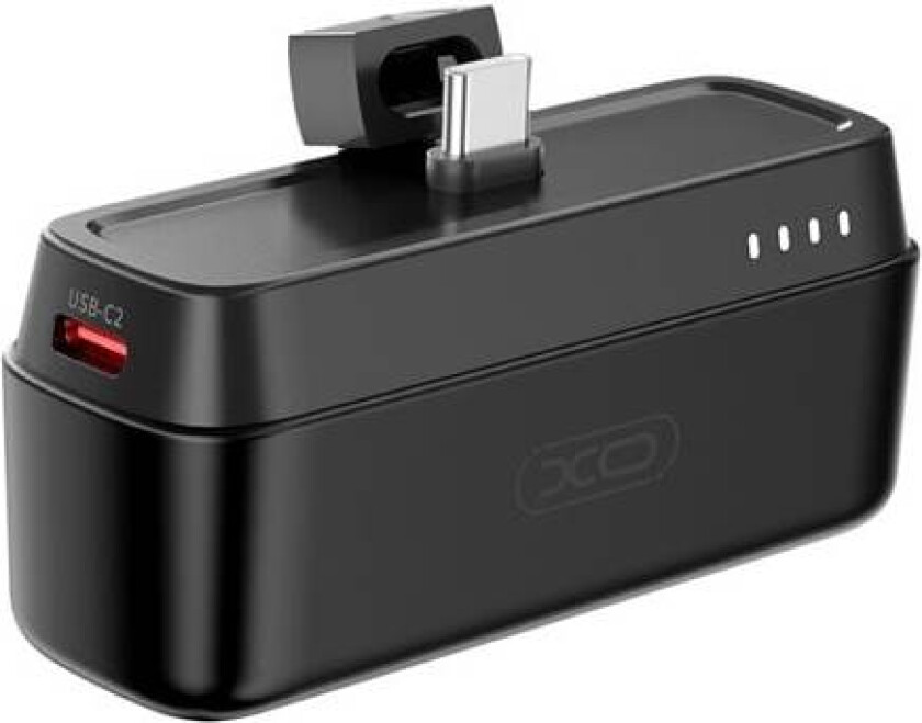 Mini Powerbank 20W 5000 mAh med USB-C-kontakt - Svart