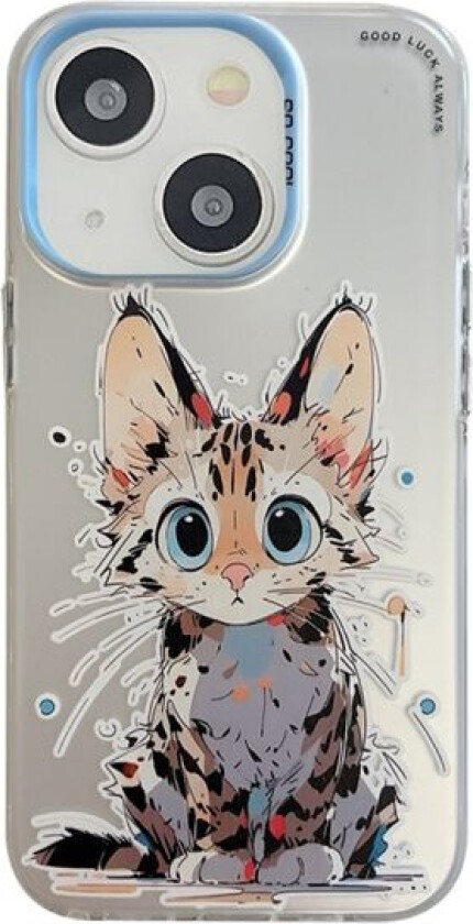 IPhone 16 Plus bakdeksel - Oljemaleri - trist katt