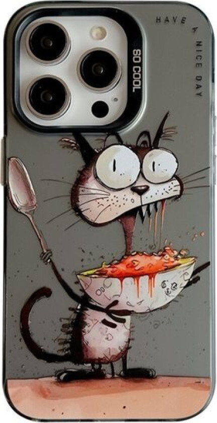 IPhone 16 Pro Max bakdeksel - Oljemaleri som spiser rotte