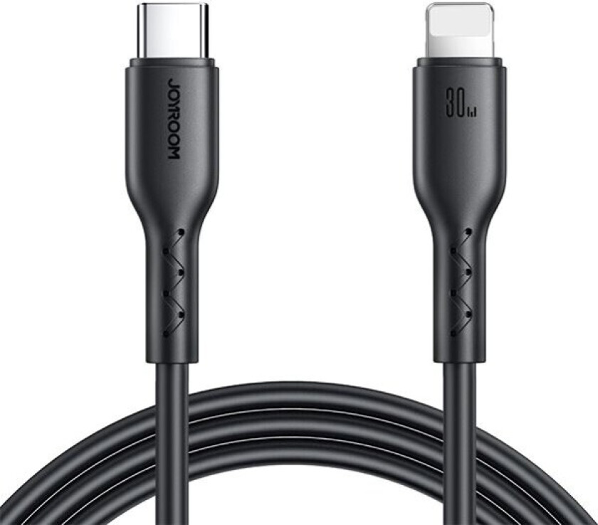 Flash-Charge USB-kabel - USB-C til Lightning 30W 1m - Svart