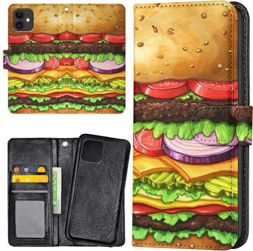 iPhone 12/12 Pro - Lommebok Deksel Hamburger