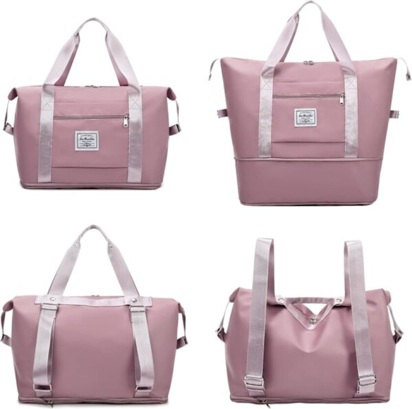 Kvinners Utvidbar Reise Duffelveske med Trolley-hylse, Weekend Over natten Sykehus Tote Bag med Dobbel Skulderstropp