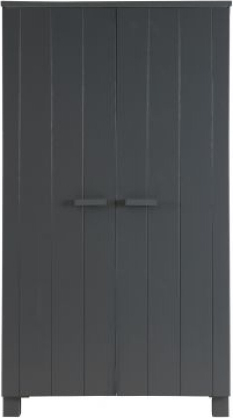 Dennis garderobeskap stålgrå