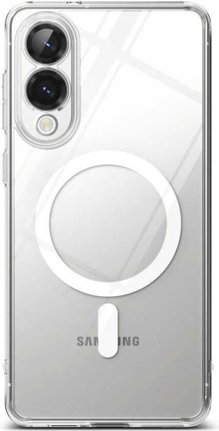 Fusion Magnetisk MagSafe Deksel for Samsung Galaxy S25 Edge - Transparent