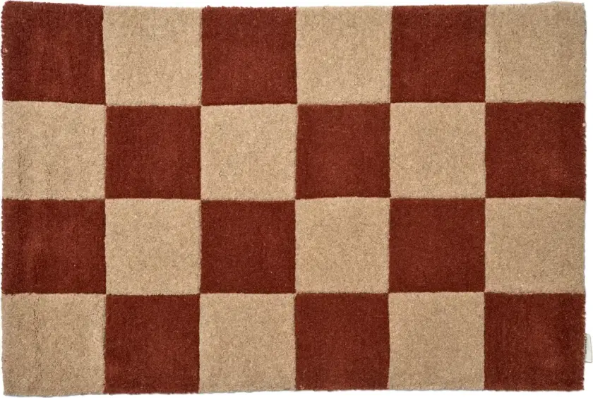 Square dørmatte 60x90 cm Brown-natur