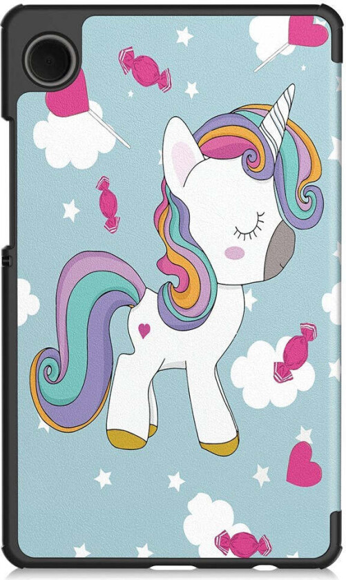 Samsung Galaxy Tab A11 Kunstskinn Flipp Deksel med Motiv - Enhjørning