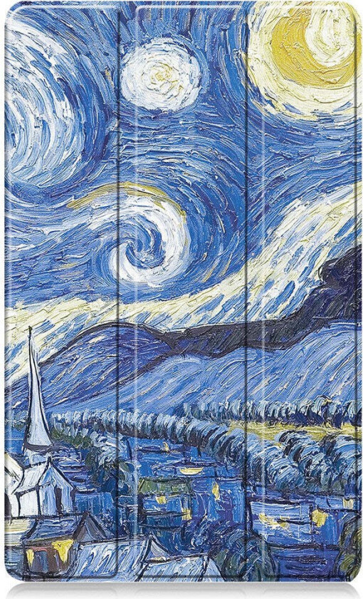 Samsung Galaxy Tab A11 Kunstskinn Flipp Deksel med Motiv - Nattehimmelen