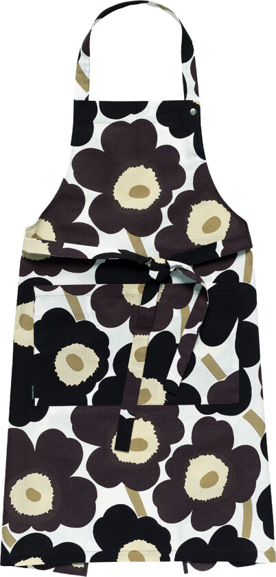 Bilde av Pieni Unikko forkle, hvit/mørkegrå/beige
