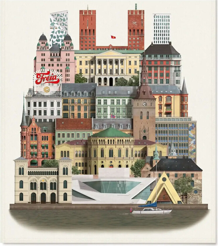 Oslo Tea Towel - Multi/patterned - 50X 70CM