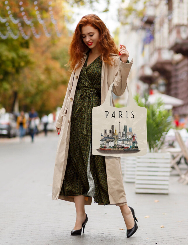 Paris Totebag - Cream - 46X46CM