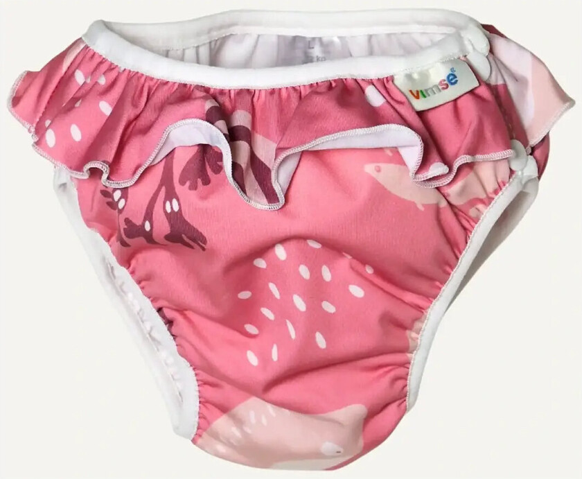 Swim Diaper L 9-12Kg, Pink Whale Frill - Pink - L 9-12KG