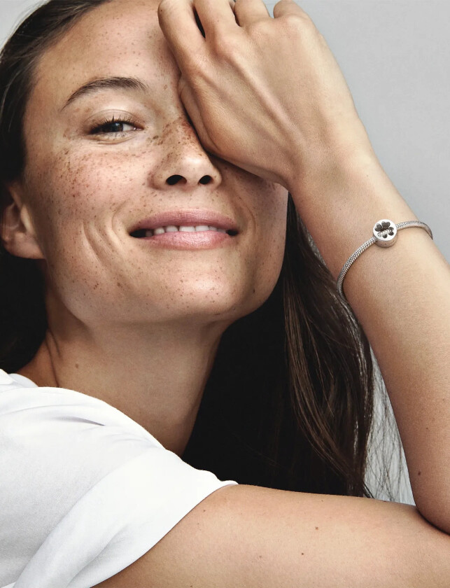 Openwork Clover Silver Charm - Silver - ONE SIZE