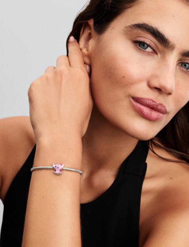 Disney Angel Sterling Silver Charm With Purple And Pink Enamel - Silver - ONE SIZE