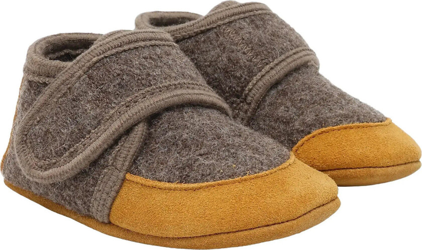 Wool Slippers W. Suede - Brown - 25\26