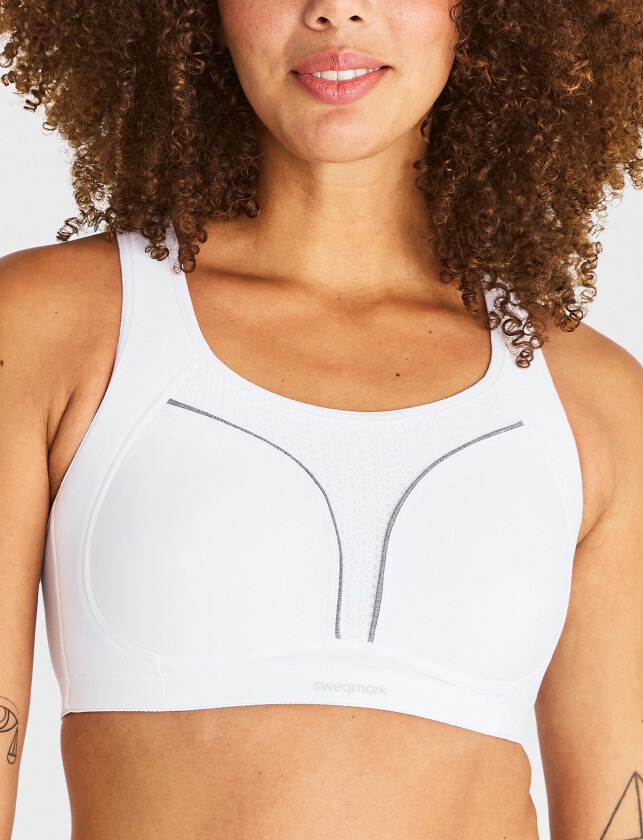 Dynamic Intense Sport Bra Moulded Cups - White - B x 80