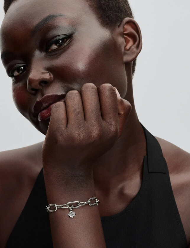 Shell Sterling Silver Mini Dangle With Clear Cubic Zirconia - Silver - ONE SIZE