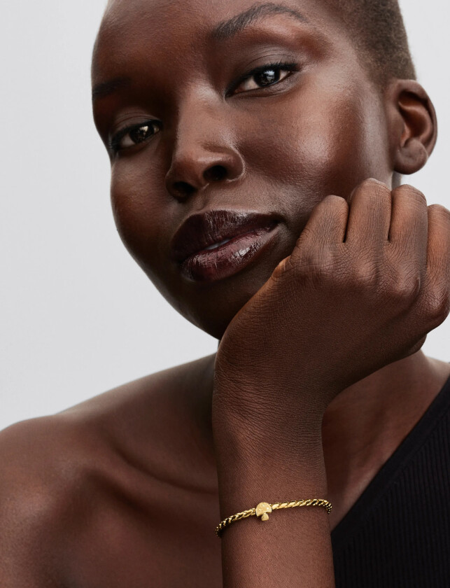 Textured Mushroom 14K Gold-Plated Mini Charm - Gold - ONE SIZE