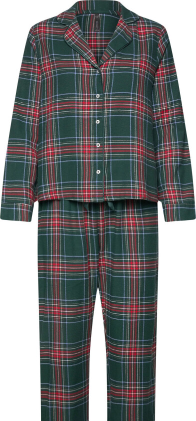 Pj Ls Flannel Twill Check - Green - XS
