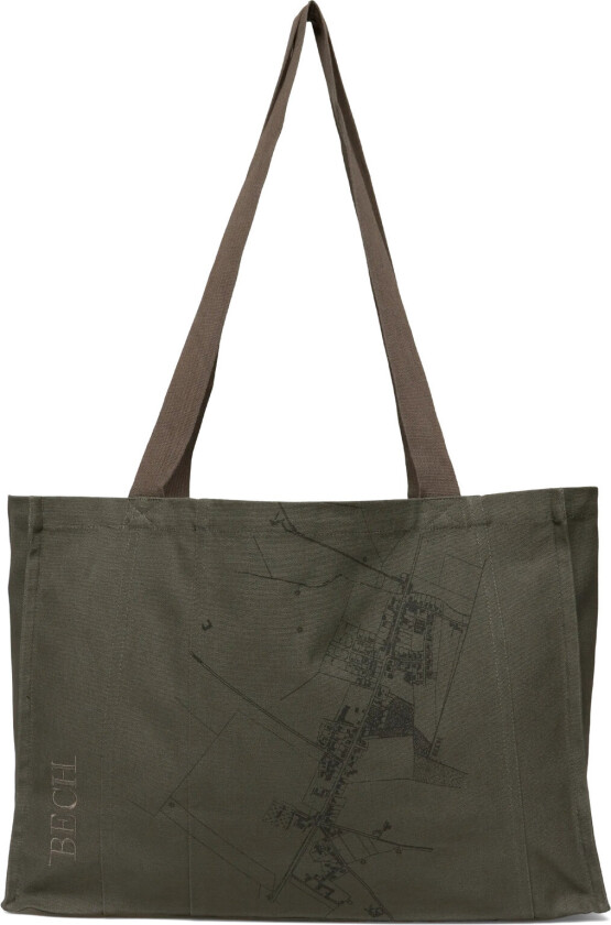 Bech City Map Tote Bag - Khaki green - ONE SIZE