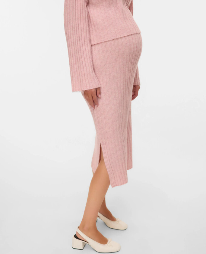 Mlmonique Hw Knit Skirt - Pink - XL
