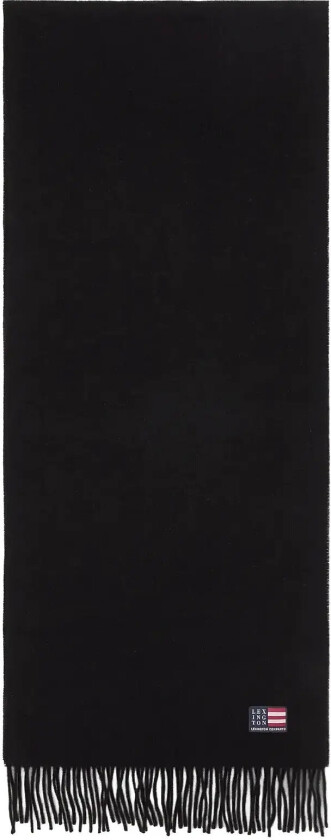 Recycled Wool Blend Scarf - Black - ONE SIZE