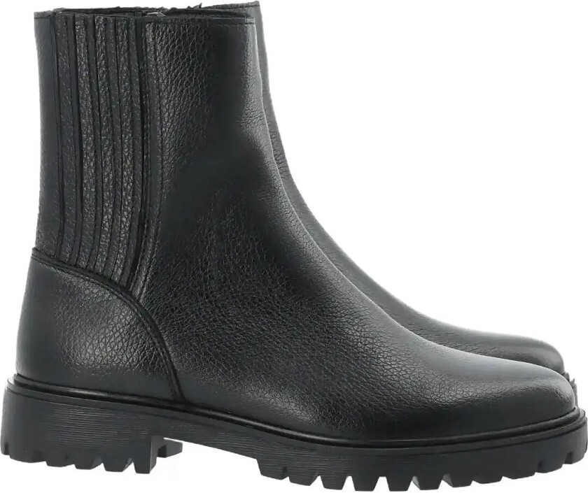 Biagina Mid Chelsea Boot Tumbled Leather - Black - 40