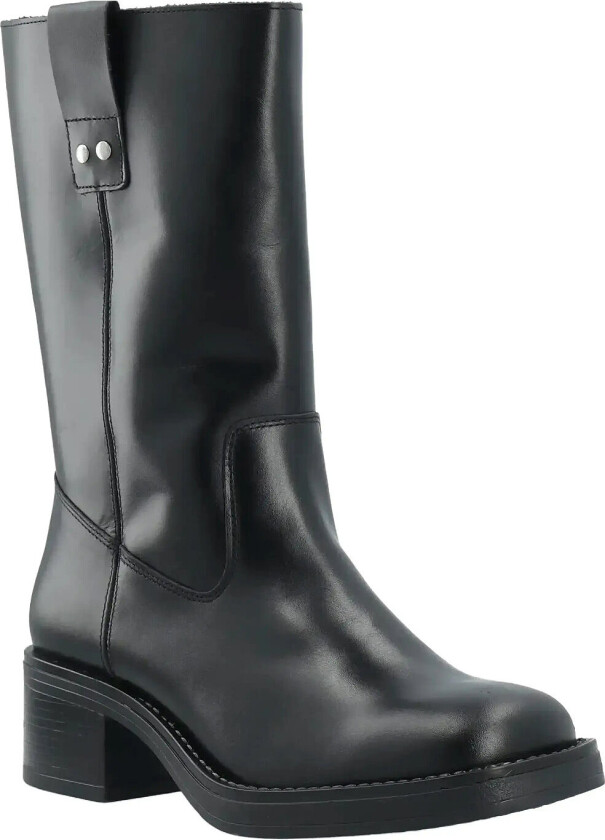 Biamary Mid Pull On Boot Smooth Leather - Black - 37