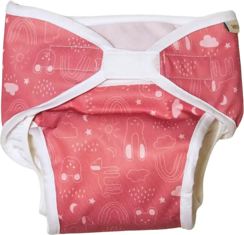 Bilde av All-In-One Diaper, M 8-11 Kg, Rusty Pink Teddy - Pink - M 8-11KG