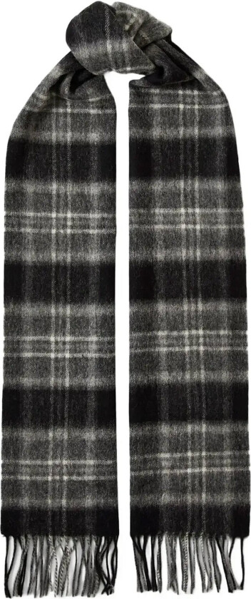 Slhtope Wool Check Scarf - Grey - ONE SIZE